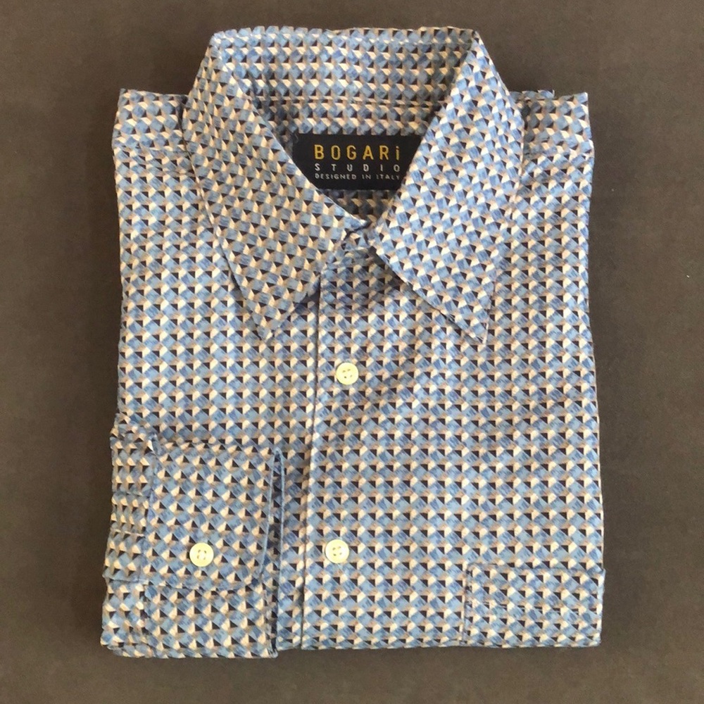 Bogari Studio Mens Med Rayon Shirt Long Sleeve